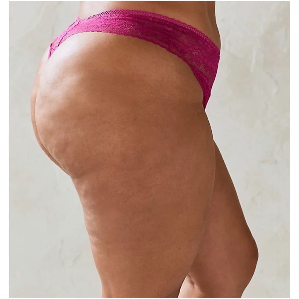 Torrid Elegant Lace Women's Thong Panties - Fuchsia NWT SZ 1X, 2X - Picture 4 of 13